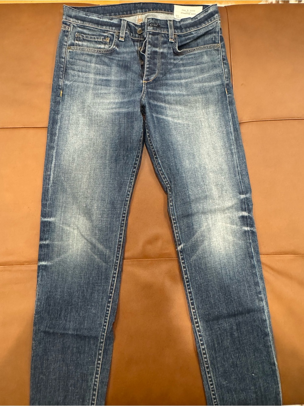 Rag & Bone Fit 2 Slim Fit Men’s Blue Washed Jeans
